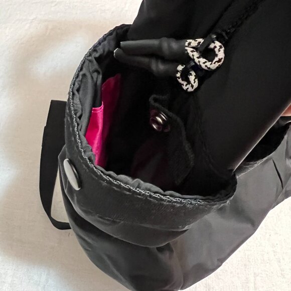 Adidas Black Quilted Puffer Backpack Logo Front Adjustable Straps Unisex - Picture 6 of 11